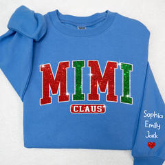 Lofaris Mimi Glitter Grandkid Christmas Custom Sweatshirt