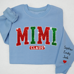 Lofaris Mimi Glitter Grandkid Christmas Custom Sweatshirt