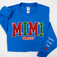 Lofaris Mimi Glitter Grandkid Christmas Custom Sweatshirt