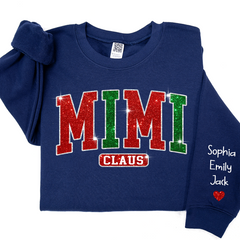 Lofaris Mimi Glitter Grandkid Christmas Custom Sweatshirt