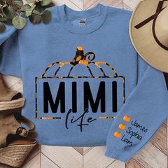 Lofaris Mimi Life Pumpkin Fall Autumn Sweatshirt Custom & Kids Grandma Gift TH