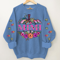 Lofaris Mimi Painted Pumpkin Floral Autumn Custom Sweatshirt
