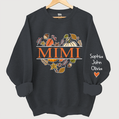 Lofaris Mimi pumpkin fall autumn And Grandkids Sweatshirt