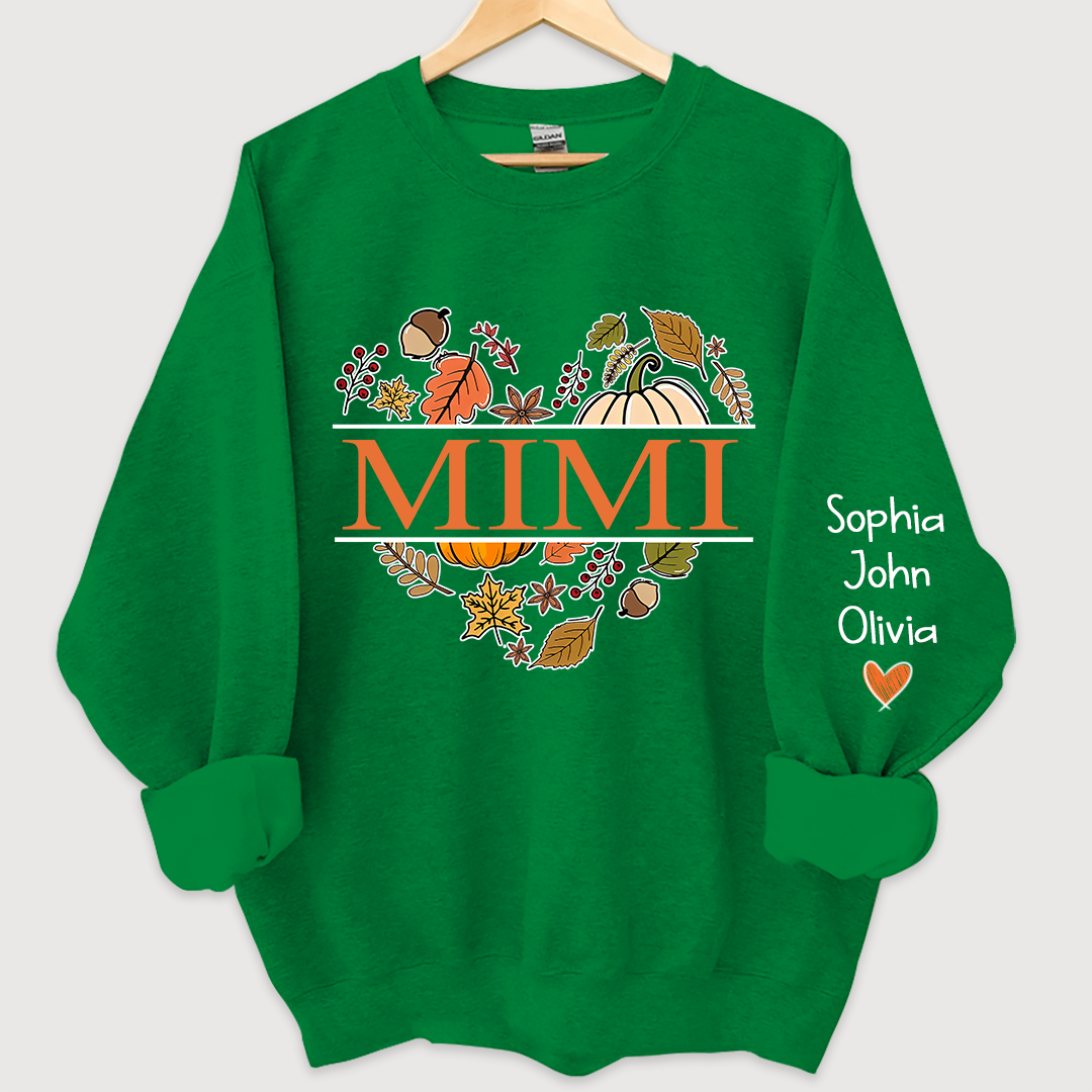 Lofaris Mimi pumpkin fall autumn And Grandkids Sweatshirt
