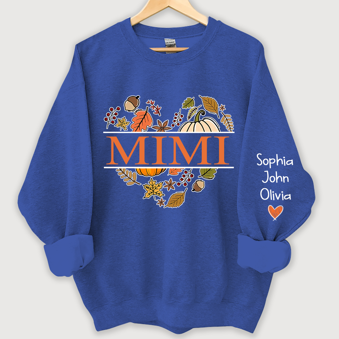 Lofaris Mimi pumpkin fall autumn And Grandkids Sweatshirt