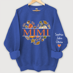Lofaris Mimi pumpkin fall autumn And Grandkids Sweatshirt