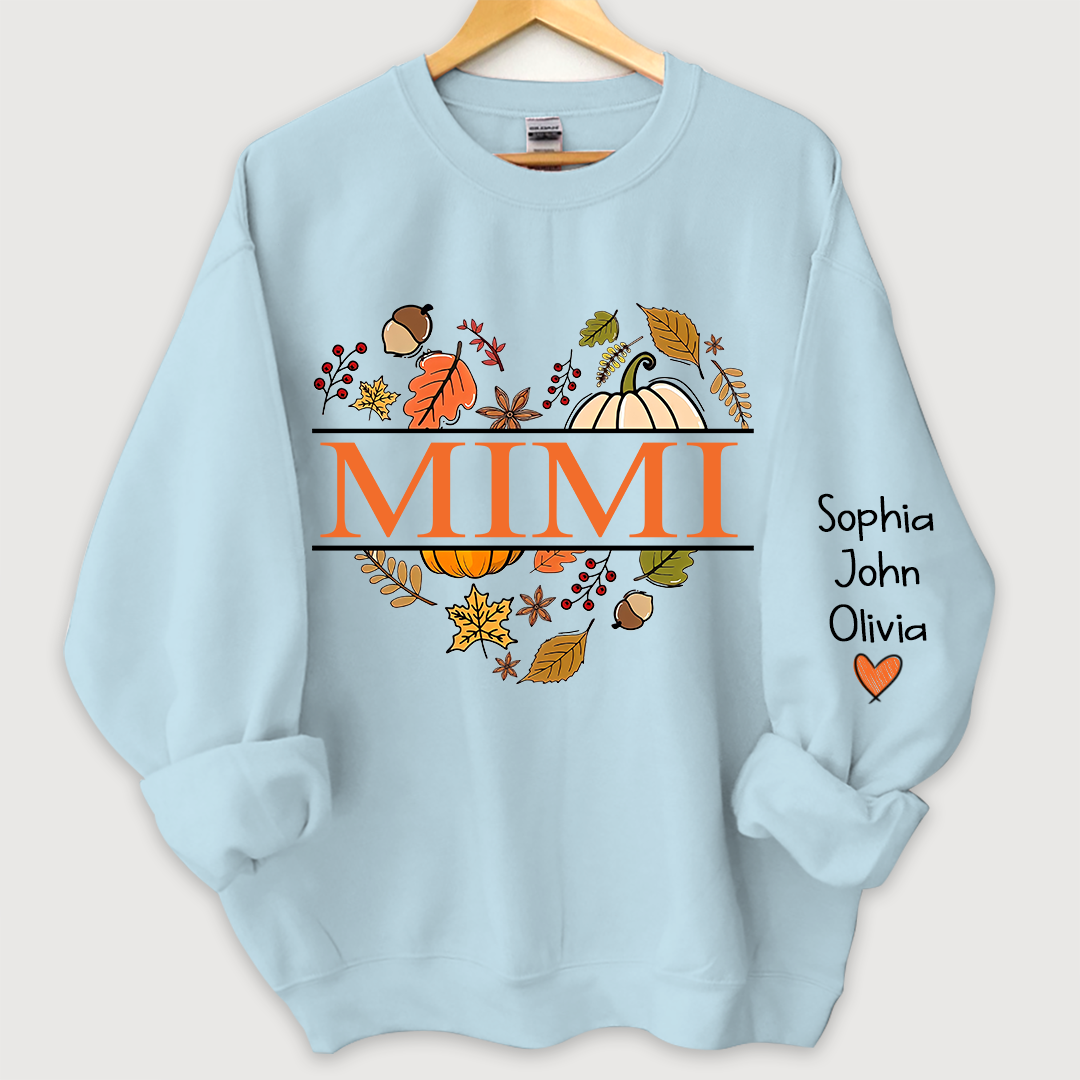 Lofaris Mimi pumpkin fall autumn And Grandkids Sweatshirt
