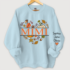 Lofaris Mimi pumpkin fall autumn And Grandkids Sweatshirt