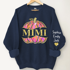 Lofaris Mimi Pumpkin Glitter Kids Autumn Custom Sweatshirt