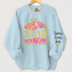 Lofaris Mimi Pumpkin Glitter Kids Autumn Custom Sweatshirt