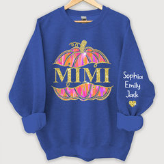 Lofaris Mimi Pumpkin Glitter Kids Autumn Custom Sweatshirt