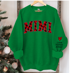 Lofaris Mimi Red Black Plaid Christmas Custom Sweatshirt