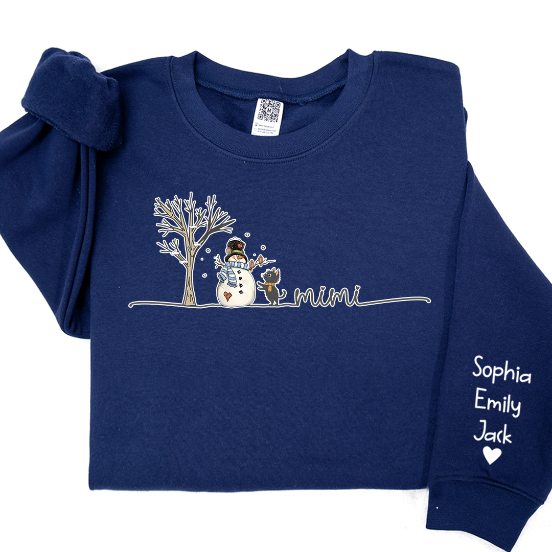 Lofaris Mimi Snowman Cat Tree Christmas Custom Sweatshirt