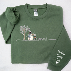 Lofaris Mimi Snowman Cat Tree Christmas Custom Sweatshirt