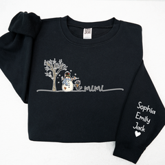 Lofaris Mimi Snowman Cat Tree Christmas Custom Sweatshirt