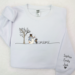 Lofaris Mimi Snowman Cat Tree Christmas Custom Sweatshirt