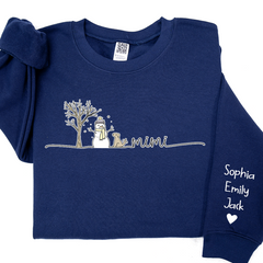 Lofaris Mimi Snowman Grandkids Custom Christmas Sweatshirt