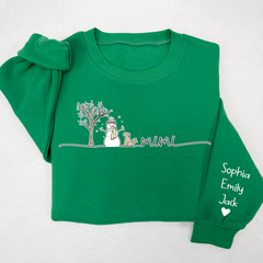 Lofaris Mimi Snowman Grandkids Custom Christmas Sweatshirt