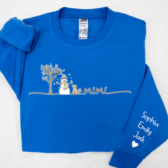 Lofaris Mimi Snowman Grandkids Custom Christmas Sweatshirt