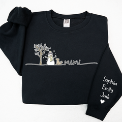 Lofaris Mimi Snowman Grandkids Custom Christmas Sweatshirt