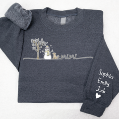 Lofaris Mimi Snowman Grandkids Custom Christmas Sweatshirt