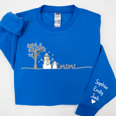 Lofaris Mimi Snowman Tree Winter Christmas Custom Sweatshirt