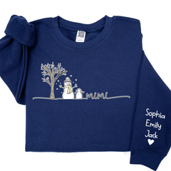 Lofaris Mimi Snowman Tree Winter Christmas Custom Sweatshirt