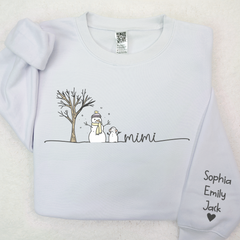Lofaris Mimi Snowman Tree Winter Christmas Custom Sweatshirt