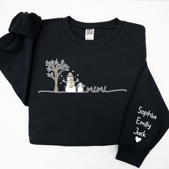 Lofaris Mimi Snowman Tree Winter Christmas Custom Sweatshirt