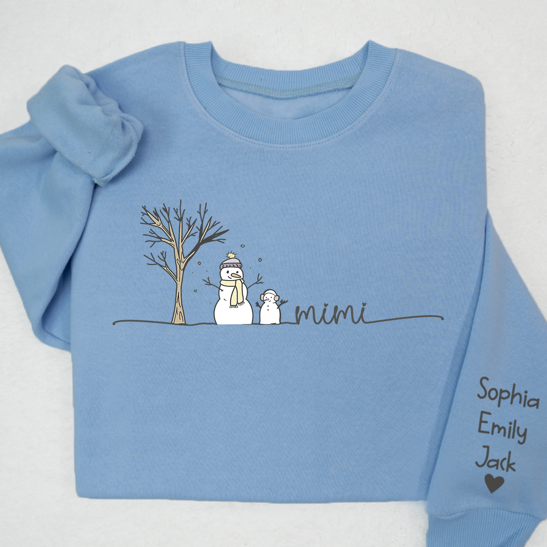 Lofaris Mimi Snowman Tree Winter Christmas Custom Sweatshirt