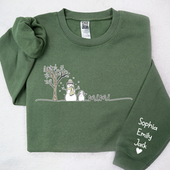 Lofaris Mimi Snowman Tree Winter Christmas Custom Sweatshirt