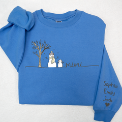 Lofaris Mimi Snowman Tree Winter Christmas Custom Sweatshirt