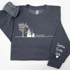 Lofaris Mimi Snowman Tree Winter Christmas Custom Sweatshirt