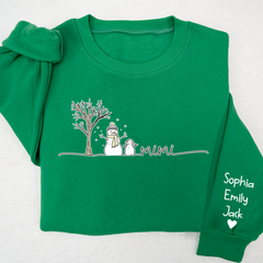 Lofaris Mimi Snowman Tree Winter Christmas Custom Sweatshirt