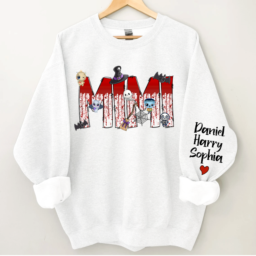 Lofaris Mimi Color Halloween And Grandkids Sweatshirt