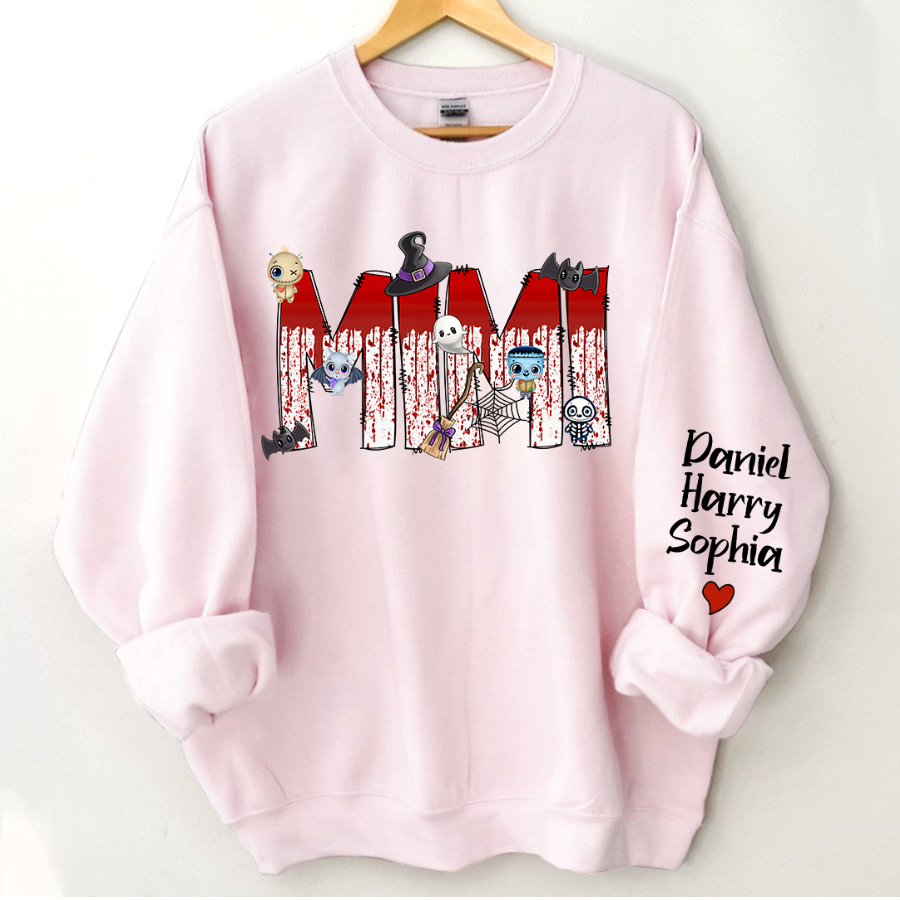 Lofaris Mimi Color Halloween And Grandkids Sweatshirt
