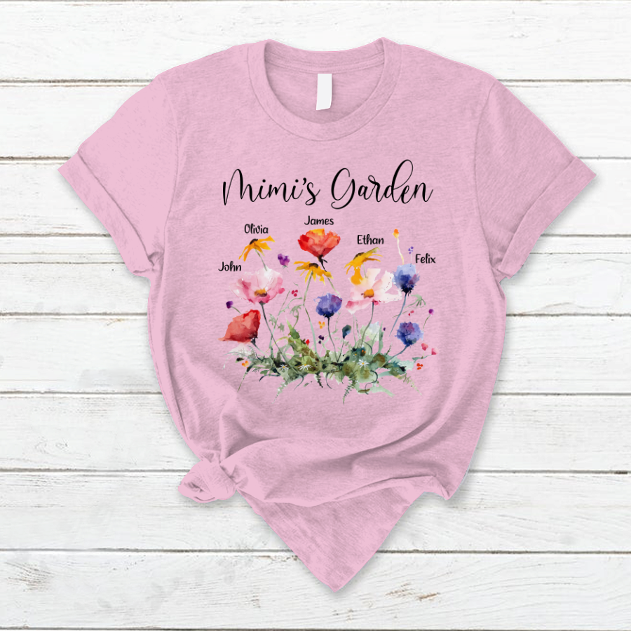 Lofaris Mimis Garden Wildflowers Mothers Day Gift T-Shirt