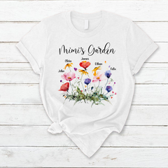 Lofaris Mimis Garden Wildflowers Mothers Day Gift T-Shirt