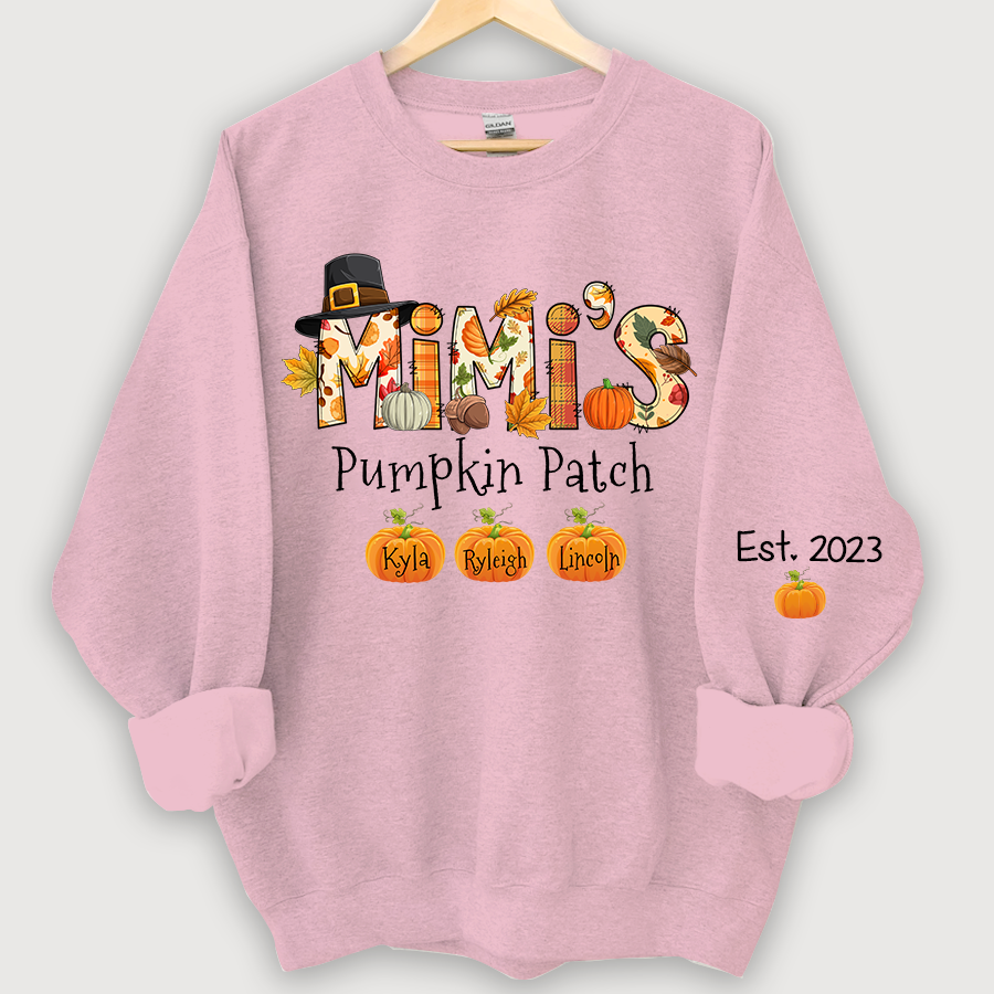 Lofaris Mimis Pumpkin Patch Autumn Doodle Custom Sweatshirt