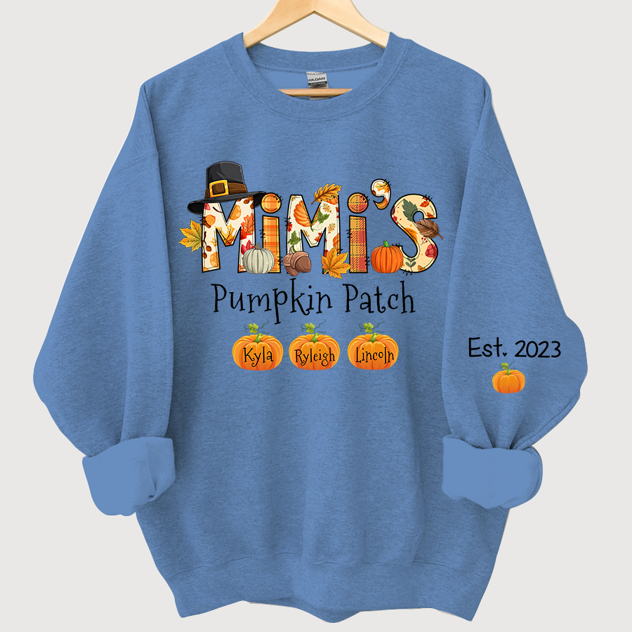 Lofaris Mimis Pumpkin Patch Autumn Doodle Custom Sweatshirt
