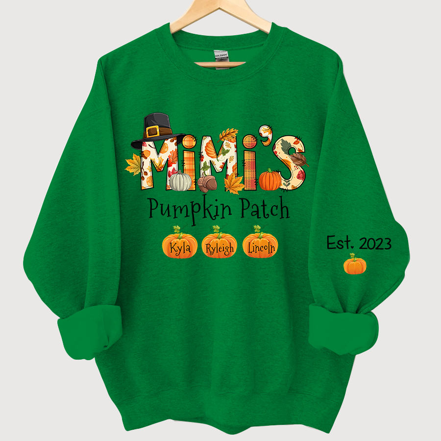 Lofaris Mimis Pumpkin Patch Autumn Doodle Custom Sweatshirt