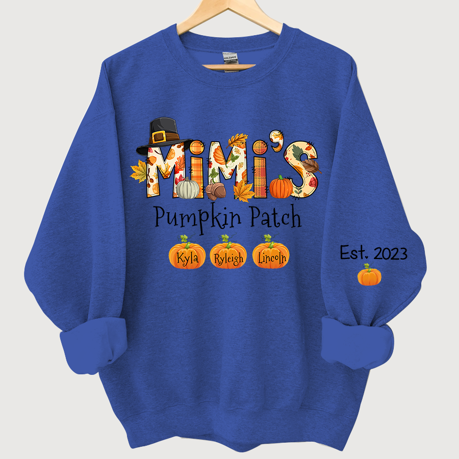 Lofaris Mimis Pumpkin Patch Autumn Doodle Custom Sweatshirt