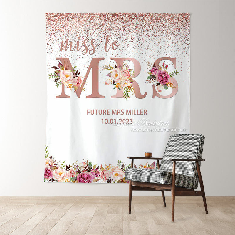 Lofaris Rose Gold Bokeh Roses Adorable Wedding Photo Backdrop