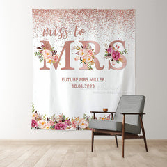 Lofaris Rose Gold Bokeh Roses Adorable Wedding Photo Backdrop