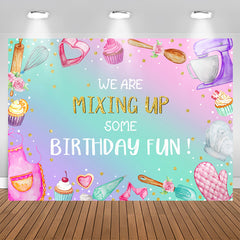 Lofaris Mixing Up Pink Purple Gradient Cake Smash Backdrop