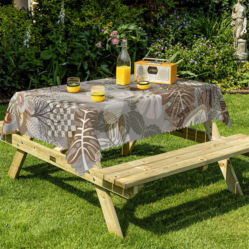 Lofaris Modern Chic Tropical Monstera Rectangle Tablecloth