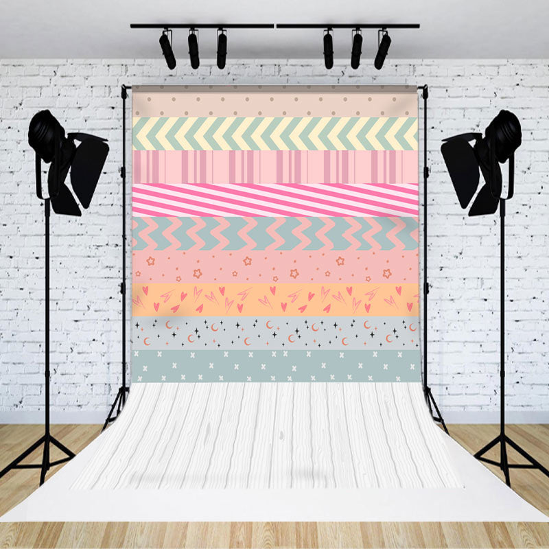 Lofaris Modern Pink Grey Blue Abstract Textured Backdrop