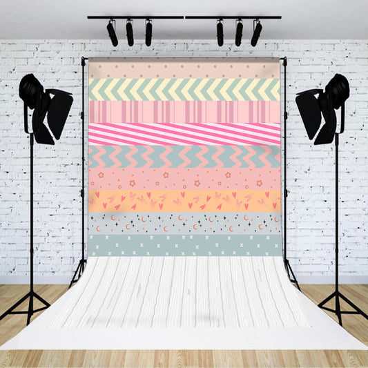 Lofaris Modern Pink Grey Blue Abstract Textured Backdrop