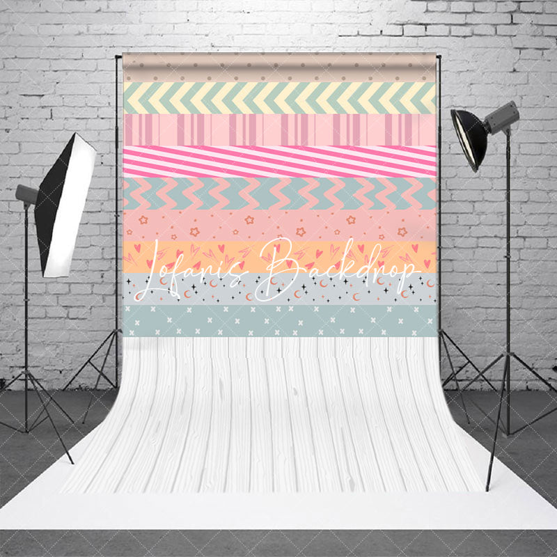 Lofaris Modern Pink Grey Blue Abstract Textured Backdrop