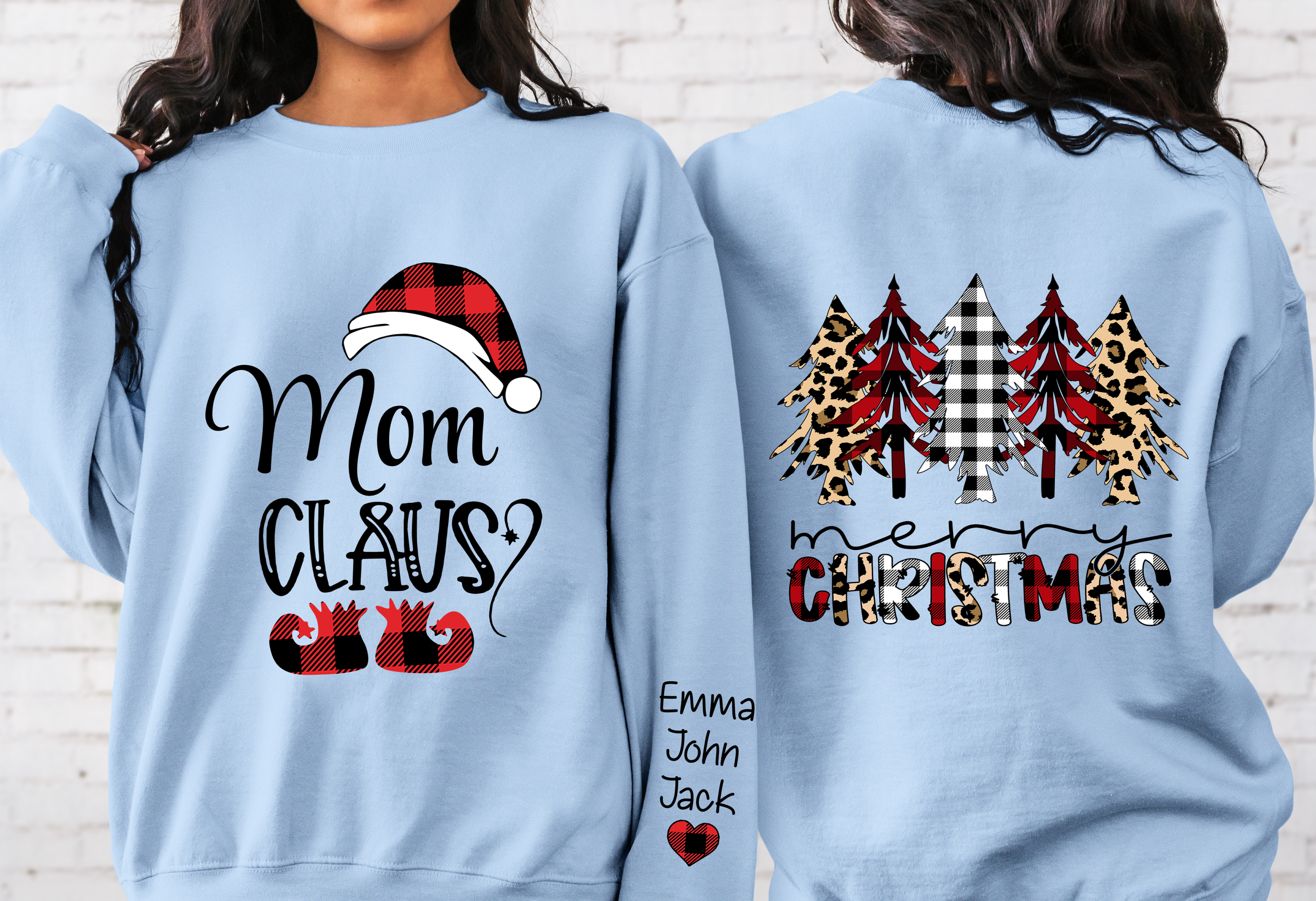 Lofaris Mom Claus Merry Christmas Tree Custom Sweatshirt